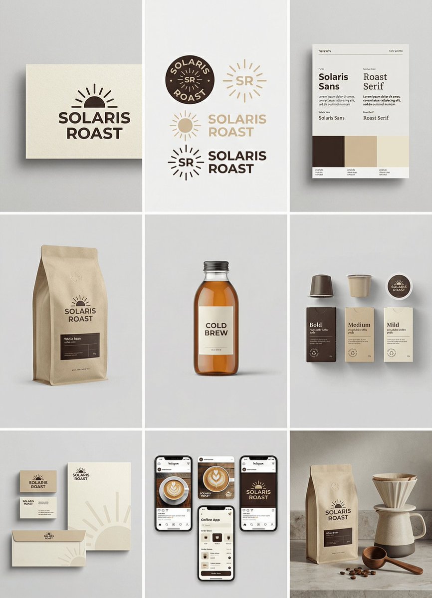 Complete brand identity grid