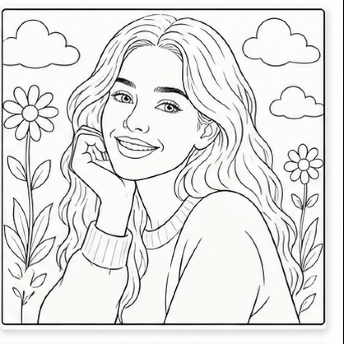 Make a printable coloring page
