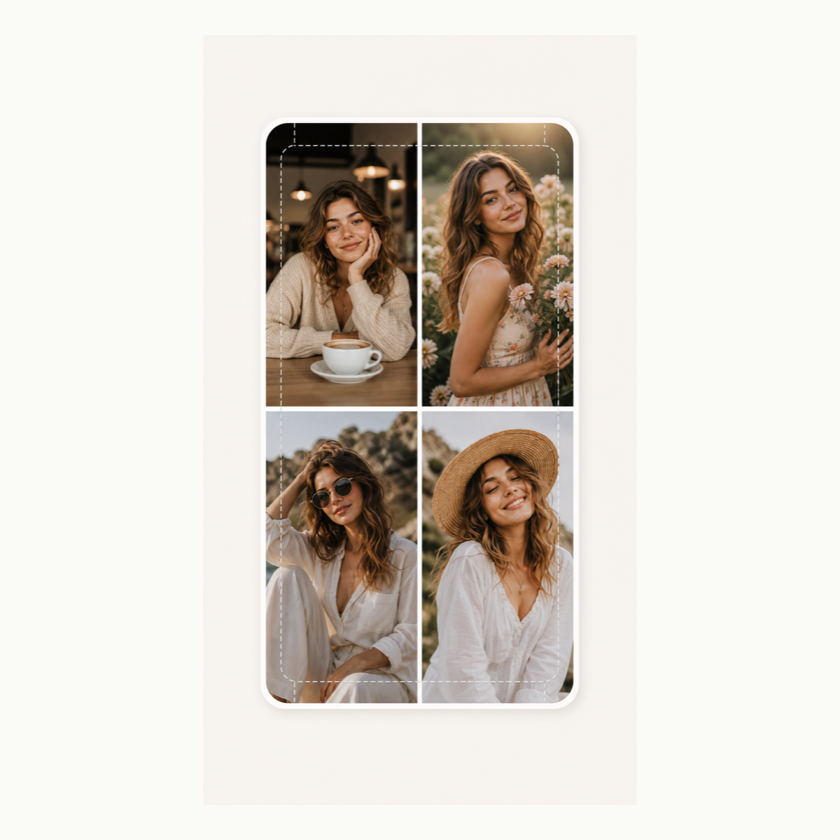 Export a vertical TikTok photo grid